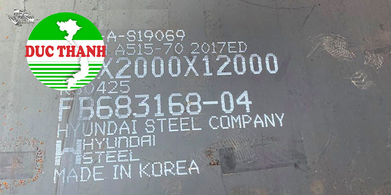 Thép tấm chịu nhiệt A515, A516 được nhập khẩu Hàn Quốc, đầy đủ CO,CQ