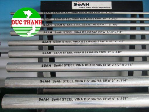 Ống thép mạ kẽm, mạ kẽm nhúng nóng Seah giá tốt, có đầy đủ chứng chỉ chất lượng của nhà máy sản xuất, hỗ trợ vận chuyển với số lượng lớn.